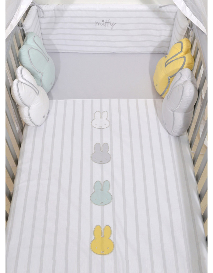 Miffy Des 66 Σετ Προίκας 3 τεμ Ριγέ Γκρι | 48-8700/66