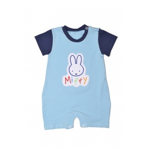 Miffy Des.11 Φορμάκι Καλοκαιρινό Σιέλ Ανοιχτό Με Κέντημα 6-9 Mηνών/68 cm | 48-8752-68/11
