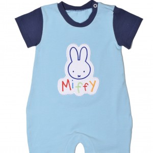 Miffy Des.11 Φορμάκι Καλοκαιρινό Σιέλ Ανοιχτό Με Κέντημα 6-9 Mηνών/68 cm | 48-8752-68/11