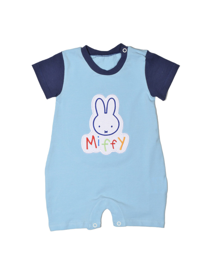 Miffy Des.11 Φορμάκι Καλοκαιρινό Σιέλ Ανοιχτό Με Κέντημα 6-9 Mηνών/68 cm | 48-8752-68/11