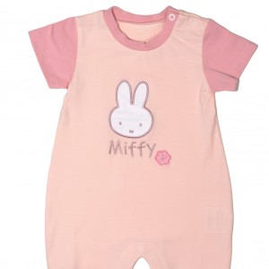 Miffy Des.12 Φορμάκι Καλοκαιρινό Ροζ Ανοιχτό Με Κέντημα 9-12 Mηνών/74 cm | 48-8752-74/12