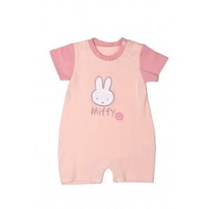 Miffy Des.12 Φορμάκι Καλοκαιρινό Ροζ Ανοιχτό Με Κέντημα 9-12 Mηνών 74 cm | 48-8752-74/12