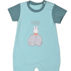 Miffy Des.13 Φορμάκι Καλοκαιρινό Μέντα Ανοιχτό Με Κέντημα 9-12 Mηνών/74 cm | 48-8752-74/13