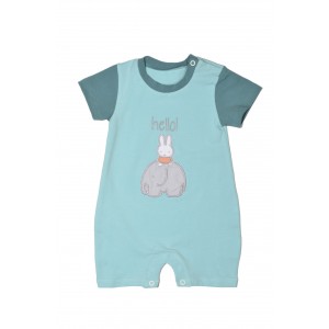 Miffy Des.13 Φορμάκι Καλοκαιρινό Μέντα Ανοιχτό Με Κέντημα 9-12 Mηνών 74 cm | 48-8752-74/13