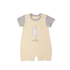 Miffy Des.14 Φορμάκι Καλοκαιρινό Εκρού Με Κέντημα 9-12 Mηνών 74 cm | 48-8752-74/14