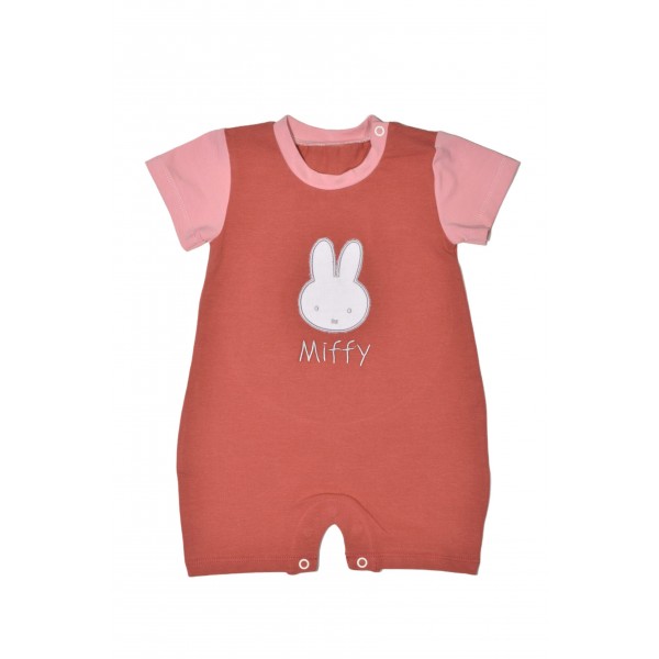 Miffy Des.17 Φορμάκι Καλοκαιρινό  Ροζ Σκούρο Με Κέντημα 3-6 Mηνών/62 cm | 48-8752-62/17