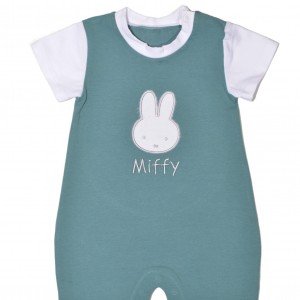 Miffy Des.18 Φορμάκι Καλοκαιρινό Μέντα Σκούρο Με Κέντημα 6-9 Mηνών/68 cm | 48-8752-68/18