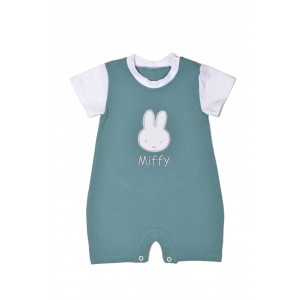 Miffy Des.18 Φορμάκι Καλοκαιρινό Μέντα Σκούρο Με Κέντημα 9-12 Mηνών 74 cm | 48-8752-74/18