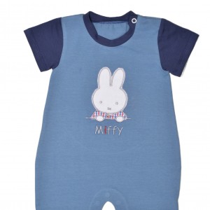 Miffy Des.19 Φορμάκι Καλοκαιρινό Μπλε Μεσαίο Με Κέντημα 9-12 Mηνών/74 cm | 48-8752-74/19