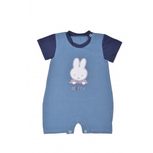 Miffy Des.19 Φορμάκι Καλοκαιρινό Μπλε Μεσαίο Με Κέντημα 9-12 Mηνών 74 cm | 48-8752-74/19