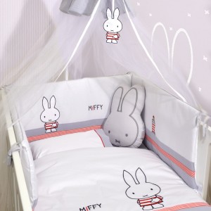 Miffy σετ 9τ Des.65 Προίκα Γκρι με Μεταλλικό Σίδερο Κουνουπιέρας αξίας 23€ | 48-8705/65