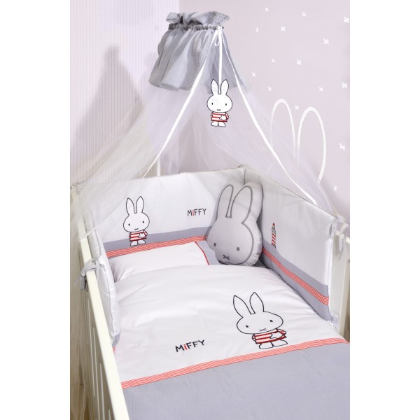 Miffy σετ 9τ Des.65 Προίκα Γκρι με Μεταλλικό Σίδερο Κουνουπιέρας αξίας 23€ | 48-8705/65