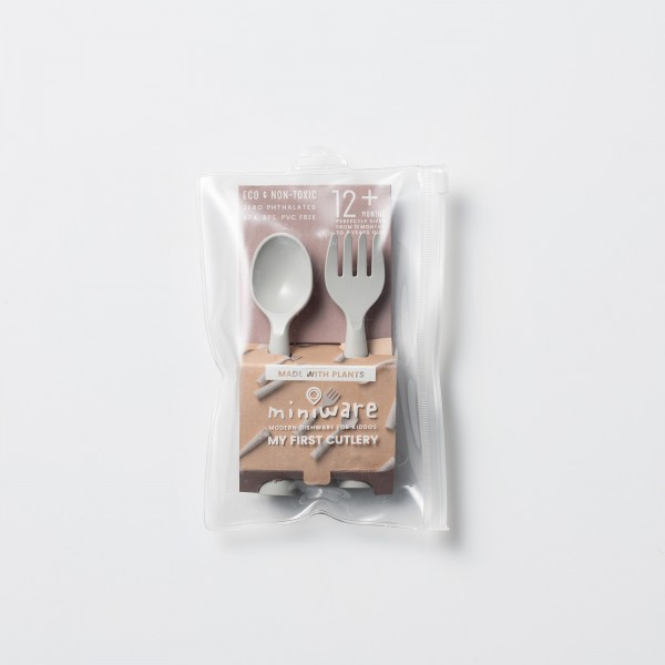 Miniware Des.15 Πιρούνι & Κουτάλι PLA Γκρι-13,5cm | 51-5007/15