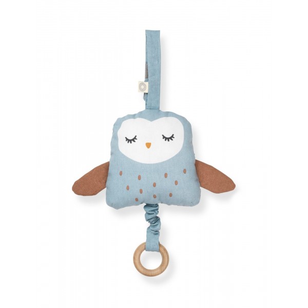 Μουσικό κουτί UGLA BLUE OWL από 100% οργανικό βαμβάκι | 54-21024011