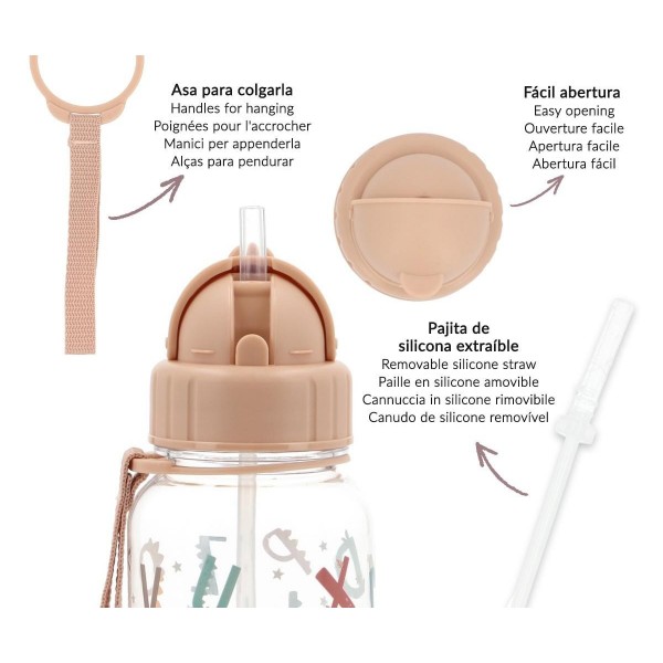 Μπουκάλι tritán 500 ml Funny Letters - Tutete | 61-88798