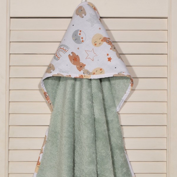 Μπουρνούζι κάπα 75x75 100% βαμβάκι 450 γρμ/τμ Design 413-1 Oliver Baby | 46-6730/413-1