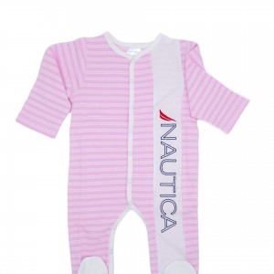 Nautica Des.12 Φορμάκι Interlock Organic Ροζ Ριγέ 68cm 3-6m | 49-2240-68/12