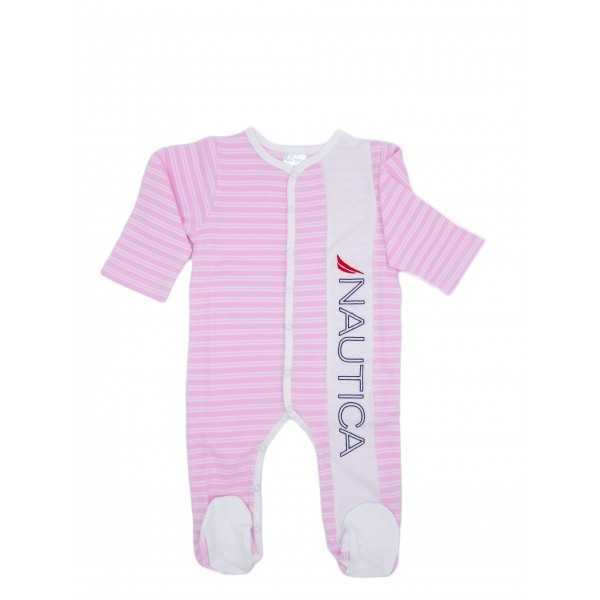 Nautica Des.12 Φορμάκι Interlock Organic Ροζ Ριγέ 68cm 3-6m | 49-2240-68/12