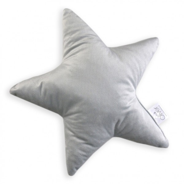 Oliver Baby Μαξιλάρι Διακοσμητικό Αστέρι Βελουτέ Γκρι 37χ37 | 46-6710/122