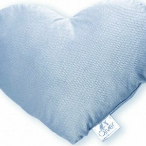 Oliver Baby Μαξιλάρι Διακοσμητικό Καρδιά Βελουτέ Σιέλ 36χ31 | 46-6710/140