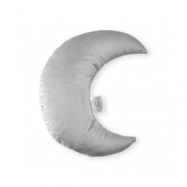 Oliver Baby Μαξιλάρι Διακοσμητικό Μισοφέγγαρο Βελουτέ Γκρι 30χ26 | 46-6710/152