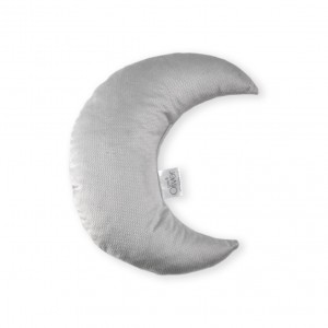 Oliver Baby Μαξιλάρι Διακοσμητικό Μισοφέγγαρο Βελουτέ Γκρι 30χ26 | 46-6710/152