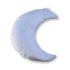 Oliver Baby Μαξιλάρι Διακοσμητικό Μισοφέγγαρο Βελουτέ Σιέλ 30χ26 | 46-6710/150