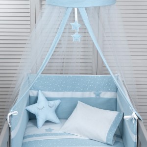 Oliver Baby des.371 Σετ Προίκας 3τ Μουσελίνα Σιέλ | 46-6700/371