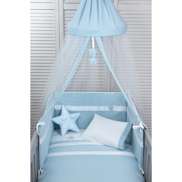 Oliver Baby des.371 Σετ Προίκας 3τ Μουσελίνα Σιέλ | 46-6700/371