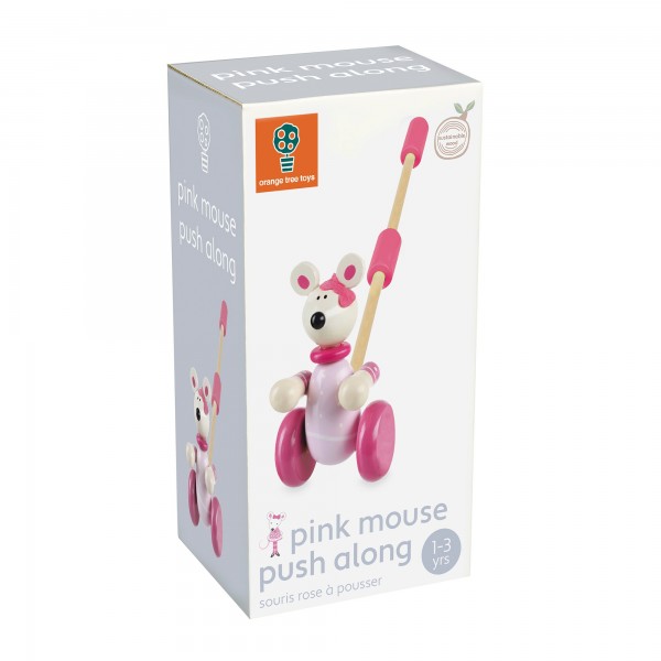 Παιχνίδι Ώθησης Pink Mouse Orange Tree Toys (FSC®) | 60-02333