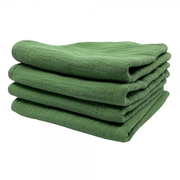 Πανάκια Σετ 4 Τεμ. Διπλής Όψης Οργανικό Βαμβάκι-Μουσελίνα/ Φόρτε - Πράσινο - Smikkels | 63-20021