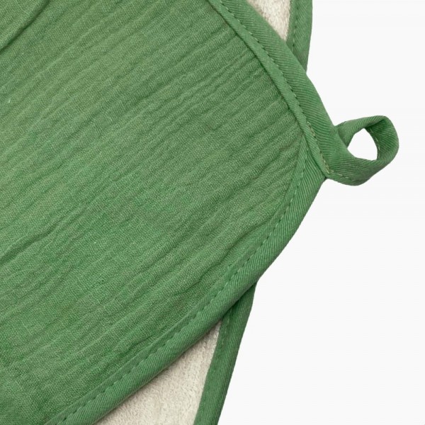 Πανάκια Σετ 4 Τεμ. Διπλής Όψης Οργανικό Βαμβάκι-Μουσελίνα/ Φόρτε - Πράσινο - Smikkels | 63-20021