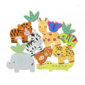 Πύργος Στοίβαξης Jungle Animals Orange Tree Toys | 60-12896