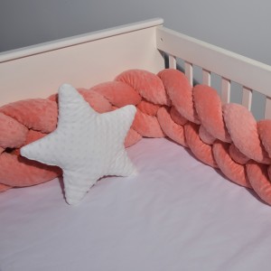 Πλεξούδα βελουτέ 20Χ200 cm Κοραλλί Ανάγλυφη Τετραπλή Design 9260 Oliver Baby | 46-6714-4/9260