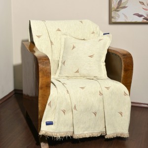 Ριχτάρι Μονοθέσιο 170x180cm Σενίλ Εκρου Design 1000 | 49-10100/1000