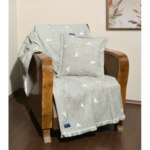 Ριχτάρι Μονοθέσιο 170x180 Σενίλ Γκρι | 49-10100/1005