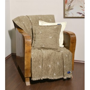 Ριχτάρι Μονοθέσιο 170x180cm Σενίλ Μπεζ Design 1004 | 49-10100/1004