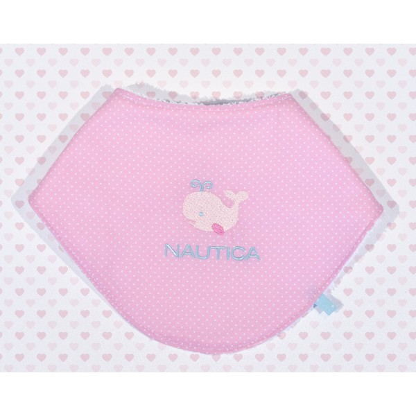 Σαλιάρα Μπαντάνα Ροζ πουά 26x26 Des 932 | 46-6747/932