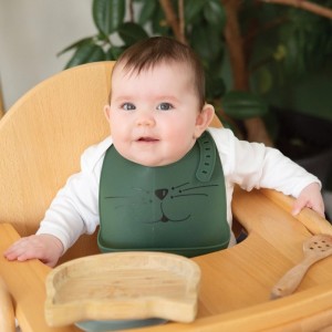 Σαλιάρα Σιλικόνης Cat Πράσινο - Trois Kilos Sept | 55-8085402