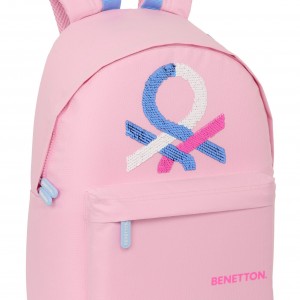 Σχολικό Σακίδιο Pink με Θήκη για Λάπτοπ - BENETTON | 59-16819