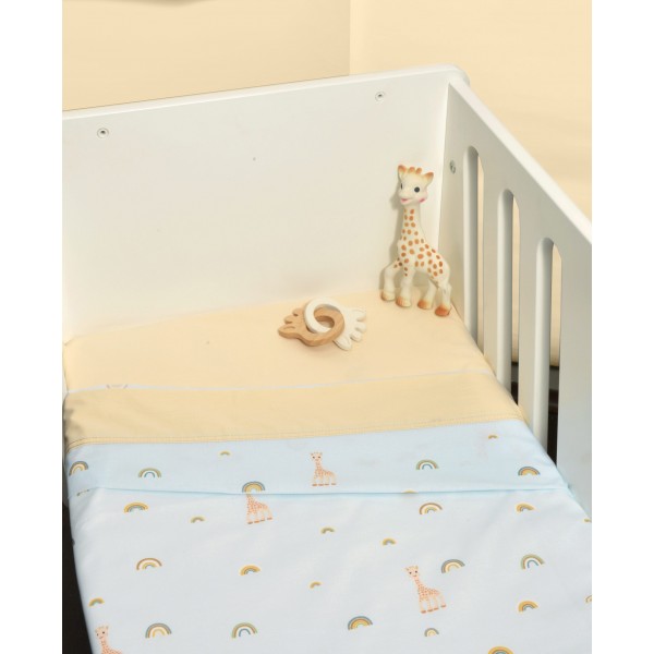 Σεντόνια Λίκνου Σετ 2τ -75x110-100% Βαμβάκι Design 504 Sophie La Girafe | 46-6704/504