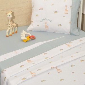 Σεντόνια κούνιας 3 τεμ 110x170 100% βαμβάκι κατωσέντονο με λάστιχο Design 503 Sophie La Girafe | 46-6706/503