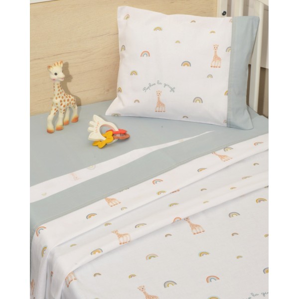 Σεντόνια κούνιας 3 τεμ 110x170 100% βαμβάκι κατωσέντονο με λάστιχο Design 503 Sophie La Girafe | 46-6706/503