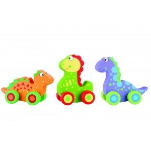 Σετ 3 Δεινόσαυροι Push & Pull Dinosaurs Orange Tree Toys | 60-07403