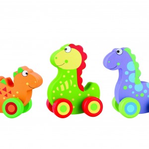 Σετ 3 Δεινόσαυροι Push & Pull Dinosaurs Orange Tree Toys | 60-07403