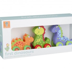 Σετ 3 Δεινόσαυροι Push & Pull Dinosaurs Orange Tree Toys | 60-07403