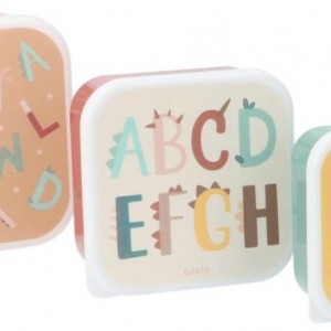 Σετ 3 φαγητοδοχείων Funny Letters - Tutete | 61-88834