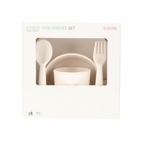 Σετ Φαγητού 6 Τεμαχιών PP Εκρού - Tutete | 61-74698