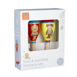 Σετ Μαράκες Λιοντάρι & Μαιμού Animals Orange Tree Toys | 60-14519