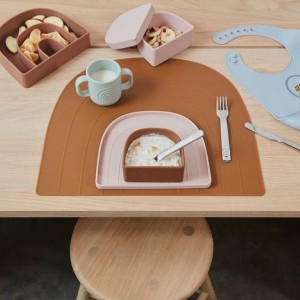 Σετ Πιάτο και Μπωλ Σιλικόνης Rainbow - Γαλάζιο & Γκρι - OYOY | 53-107096